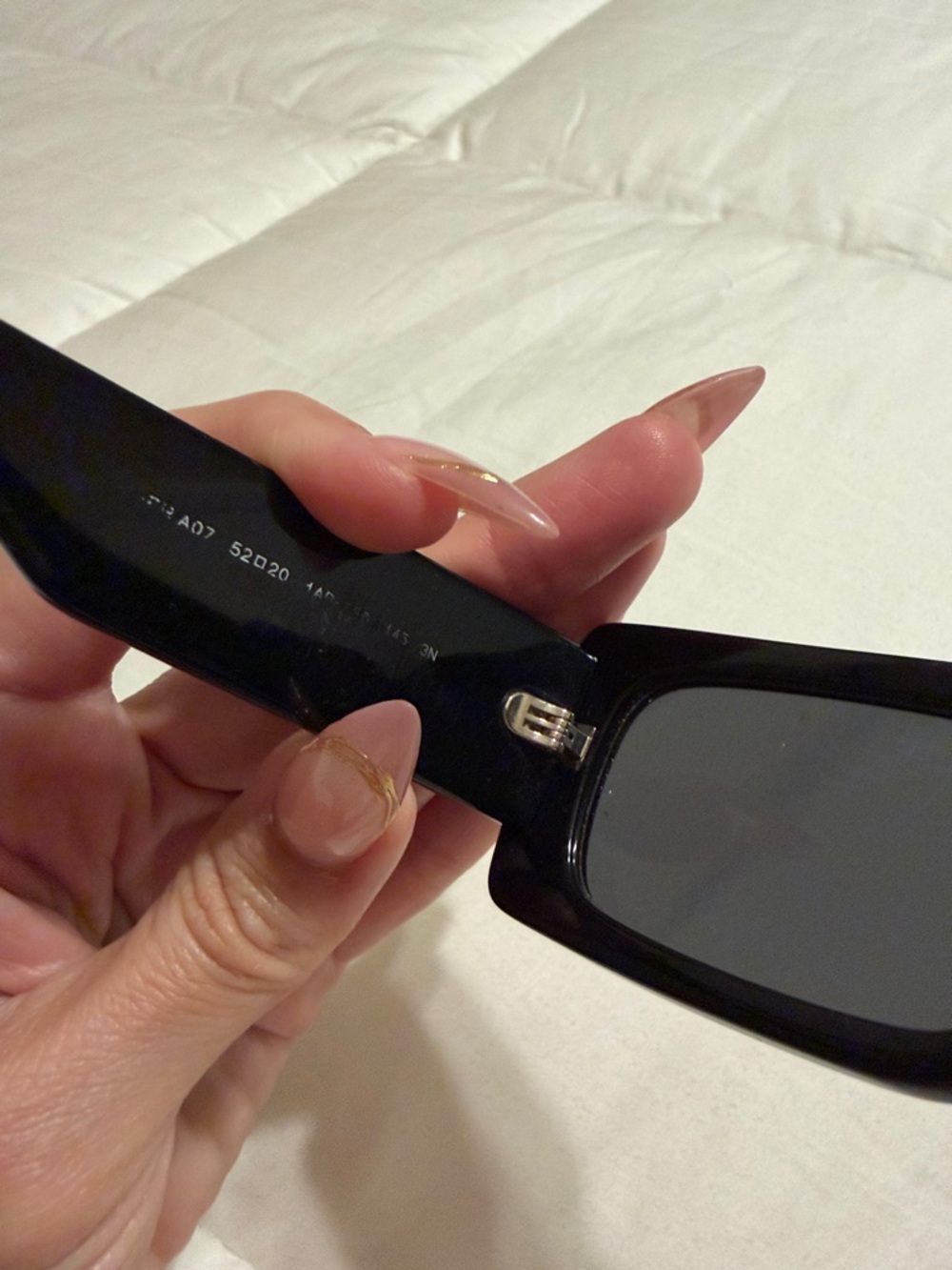 Prada Black Rectangular Sunglasses - Picture 6 of 10